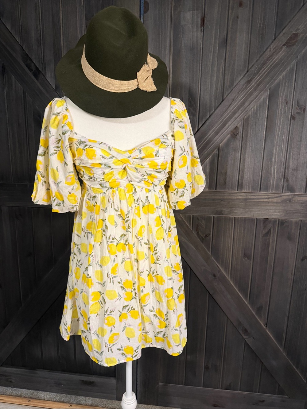 Trixxi Yellow Floral Smocked Mini Dress
